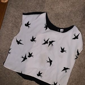 Blousy crop shirt